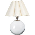 Giorgio Crystal Mini Lamp, Polished Nickel/Oyster Wave