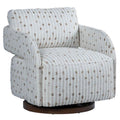 Ophelia Swivel Chair, Merlot Dot