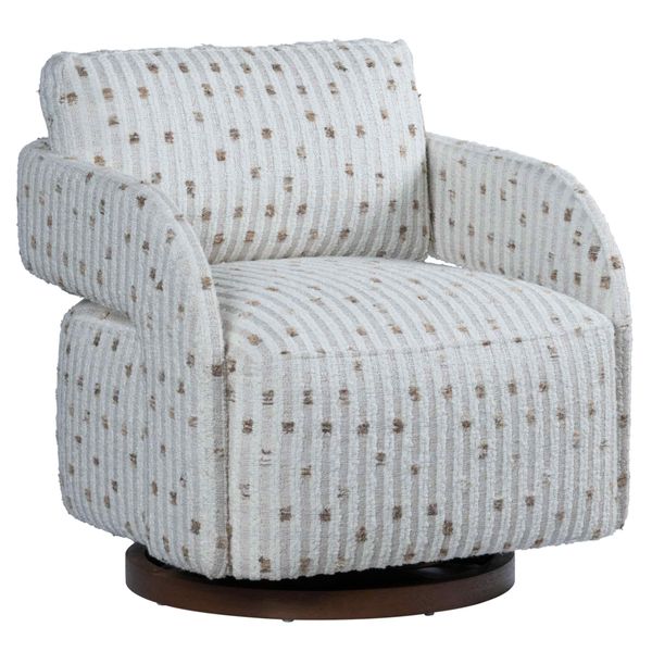 Ophelia Swivel Chair, Merlot Dot