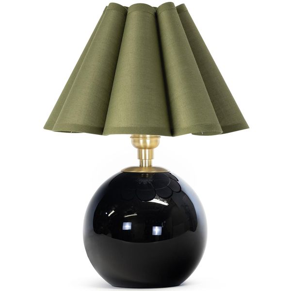 Giorgio Schwarz Glas Lamp, MIsty Blau