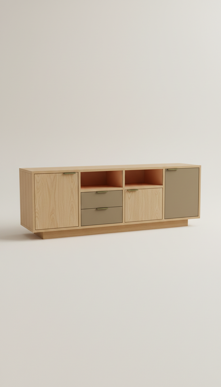 Modulares Sideboard aus Eiche