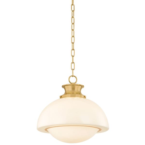 Bernadine Pendant, Aged Brass