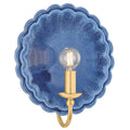 Paulette Wall Sconce, Aged Brass/Ceramic Moss Crackle