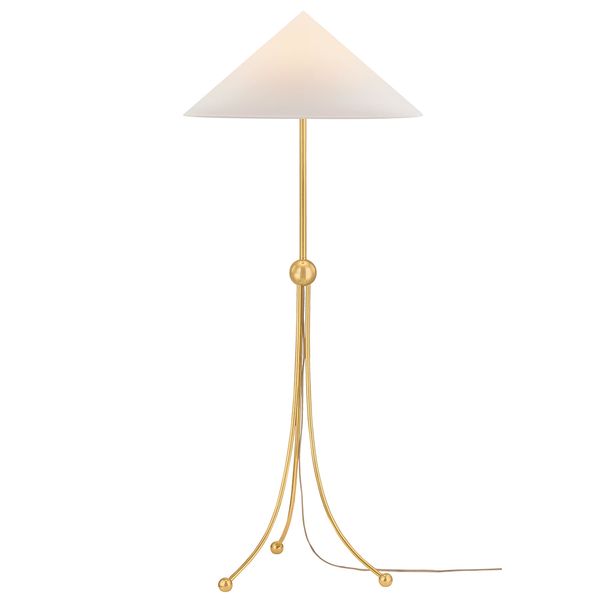 Deanne Tischlampe, Aged Brass/Ceramic Creamy Oat