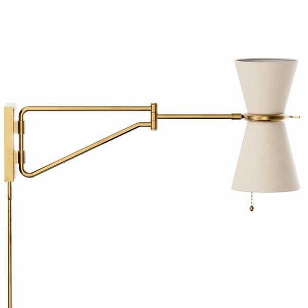 Gable Swing Arm Sconce, Russet